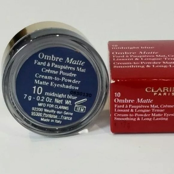 Clarins Ombre Matte Cream to Powder Eyeshadow 10 Midnight Blue - Picture 2 of 4